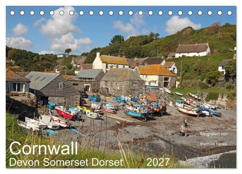 Cornwall - Devon Somerset Dorset (Tischkalender 2027 DIN A5 quer), CALVENDO Monatskalender