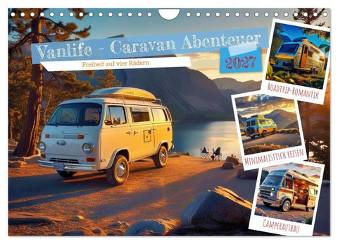 Vanlife - Caravan Abenteuer (Wandkalender 2027 DIN A4 quer), CALVENDO Monatskalender