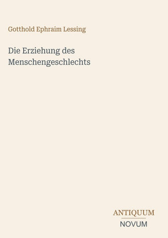 Die Erziehung des Menschengeschlechts