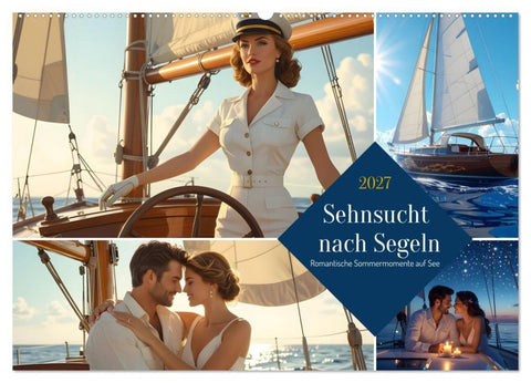 Sehnsucht nach Segeln (Wandkalender 2027 DIN A2 quer), CALVENDO Monatskalender