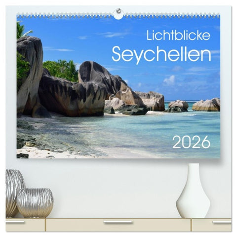Lichtblicke - Seychellen (hochwertiger Premium Wandkalender 2026 DIN A2 quer), Kunstdruck in Hochglanz