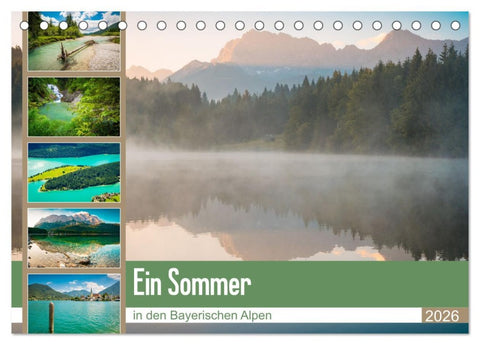 Ein Sommer in den Bayerischen Alpen (Tischkalender 2026 DIN A5 quer), CALVENDO Monatskalender