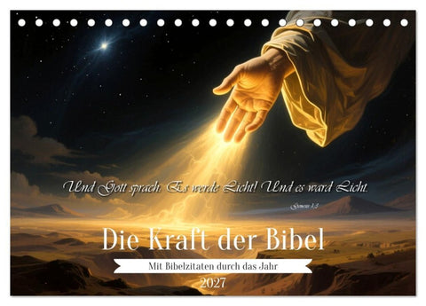 Die Kraft der Bibel (Tischkalender 2027 DIN A5 quer), CALVENDO Monatskalender