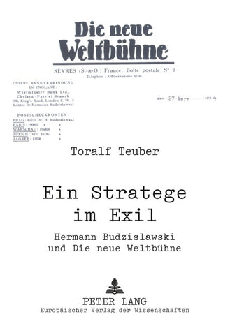 Ein Stratege im Exil