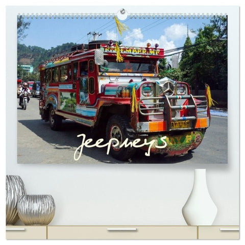 Jeepneys (hochwertiger Premium Wandkalender 2027 DIN A2 quer), Kunstdruck in Hochglanz
