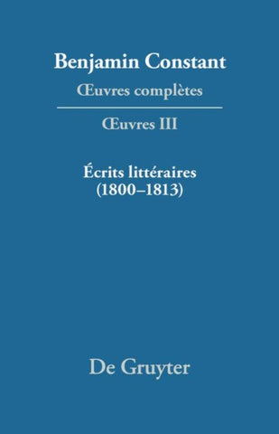 Écrits littéraires (1800–1813)