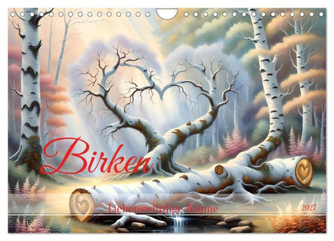 Birken Liebenswürdige Bäume (Wandkalender 2027 DIN A4 quer), CALVENDO Monatskalender