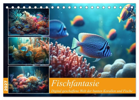 Fischfantasie (Tischkalender 2027 DIN A5 quer), CALVENDO Monatskalender
