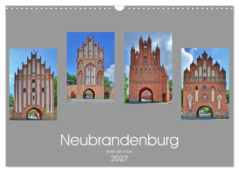 Neubrandenburg - Stadt der 4 Türme (Wandkalender 2027 DIN A3 quer), CALVENDO Monatskalender