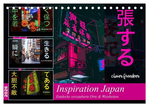 Inspiration Japan (Tischkalender 2026 DIN A5 quer), CALVENDO Monatskalender