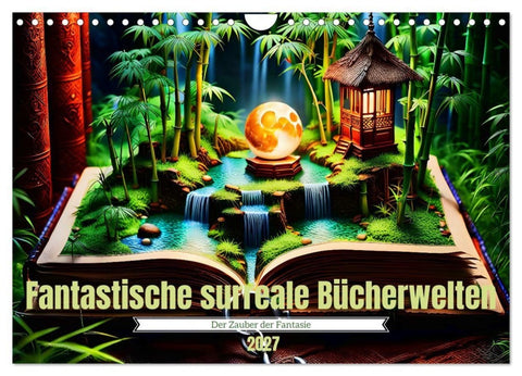 Fantastische surreale Bücherwelten (Wandkalender 2027 DIN A4 quer), CALVENDO Monatskalender