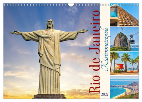 Rio de Janeiro - Küstenmetropole (Wandkalender 2027 DIN A3 quer), CALVENDO Monatskalender