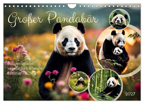 Großer Pandabär (Wandkalender 2027 DIN A4 quer), CALVENDO Monatskalender