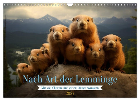 Nach Art der Lemminge (Wandkalender 2027 DIN A3 quer), CALVENDO Monatskalender