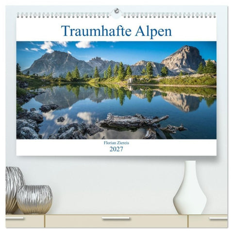 Traumhafte Alpen (hochwertiger Premium Wandkalender 2027 DIN A2 quer), Kunstdruck in Hochglanz