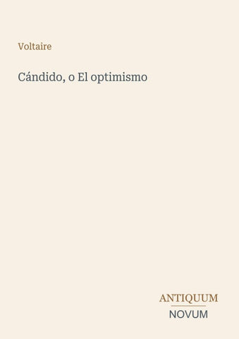 Cándido, o El optimismo