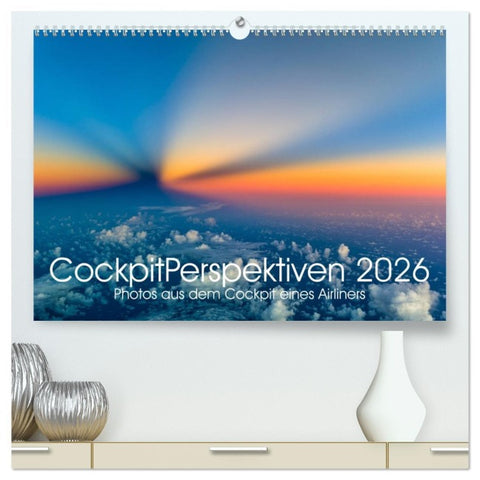 CockpitPerspektiven 2026 (hochwertiger Premium Wandkalender 2026 DIN A2 quer), Kunstdruck in Hochglanz