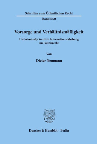 Vorsorge und Verhältnismäßigkeit.
