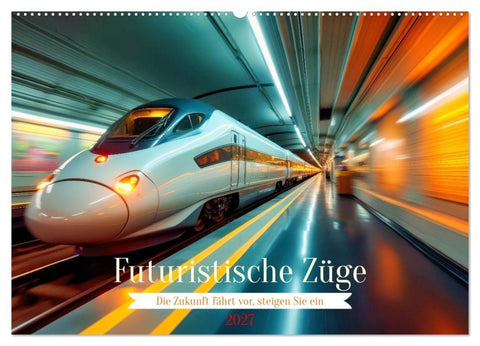Futuristische Züge (Wandkalender 2027 DIN A2 quer), CALVENDO Monatskalender