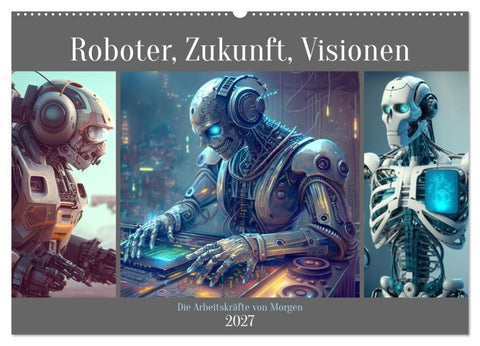 Roboter, Zukunft, Visionen. Die Arbeitskräfte von Morgen (Wandkalender 2027 DIN A2 quer), CALVENDO Monatskalender