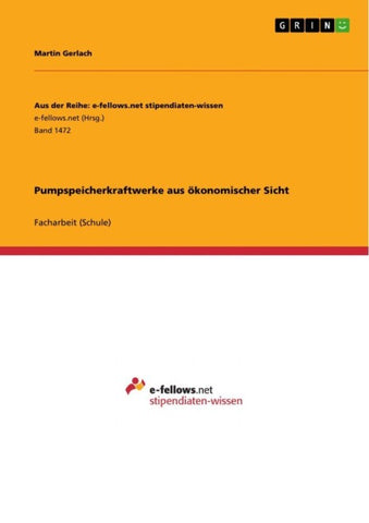 Pumpspeicherkraftwerke aus ökonomischer Sicht