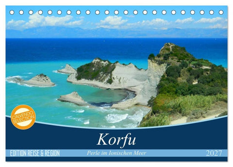 Korfu, Perle im Ionischen Meer (Tischkalender 2027 DIN A5 quer), CALVENDO Monatskalender
