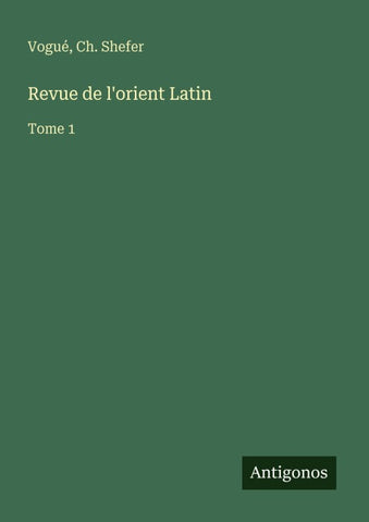 Revue de l'orient Latin