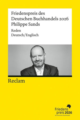 Friedenspreis des deutschen Buchhandels 2026. Philippe Sands