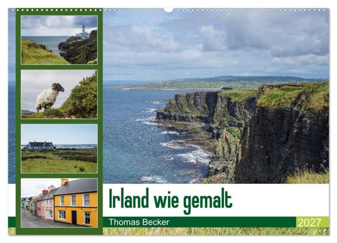 Irland wie gemalt (Wandkalender 2027 DIN A2 quer), CALVENDO Monatskalender