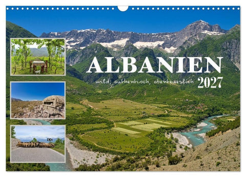 Albanien - wild, authentisch, abenteuerlich (Wandkalender 2027 DIN A3 quer), CALVENDO Monatskalender