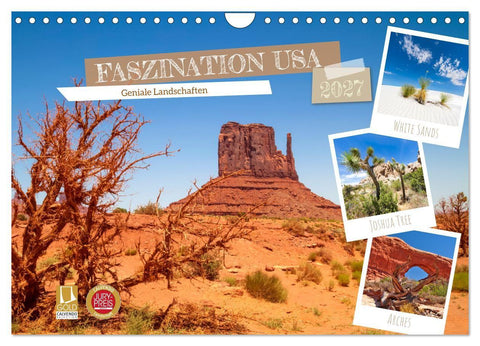 FASZINATION USA Geniale Landschaften (Wandkalender 2027 DIN A4 quer), CALVENDO Monatskalender