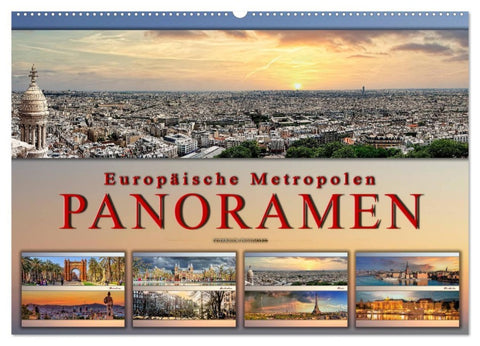 Europäische Metropolen - Panoramen (Wandkalender 2026 DIN A2 quer), CALVENDO Monatskalender
