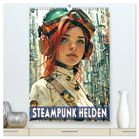 Steampunk Helden (hochwertiger Premium Wandkalender 2027 DIN A2 hoch), Kunstdruck in Hochglanz