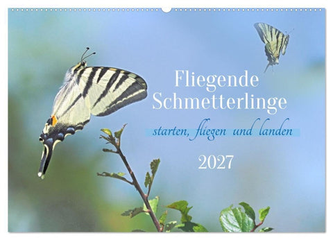 Fliegende Schmetterlinge (Wandkalender 2027 DIN A2 quer), CALVENDO Monatskalender