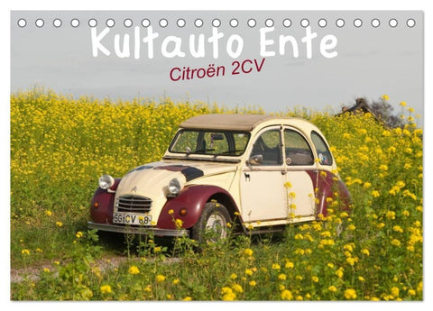 Kultauto Ente Citroën 2CV (Tischkalender 2027 DIN A5 quer), CALVENDO Monatskalender