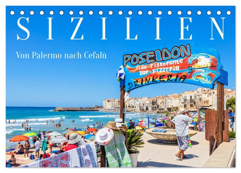 Sizilien - Von Palermo nach Cefalù (Tischkalender 2026 DIN A5 quer), CALVENDO Monatskalender