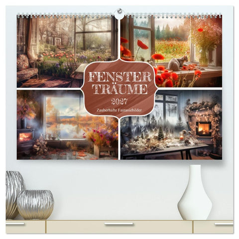 Fensterträume (hochwertiger Premium Wandkalender 2027 DIN A2 quer), Kunstdruck in Hochglanz