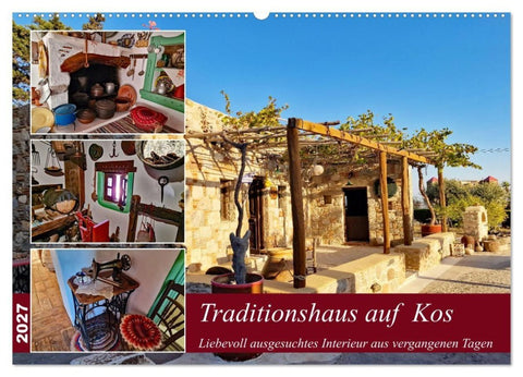 Traditionshaus auf Kos (Wandkalender 2027 DIN A2 quer), CALVENDO Monatskalender