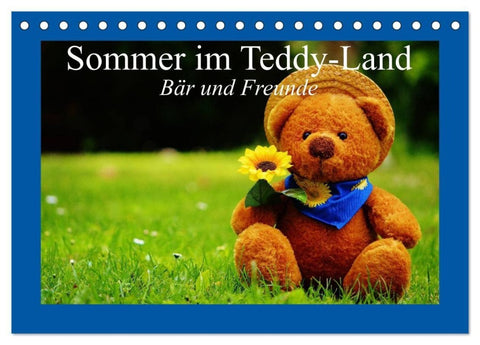 Sommer im Teddy-Land. Bär und Freunde (Tischkalender 2027 DIN A5 quer), CALVENDO Monatskalender