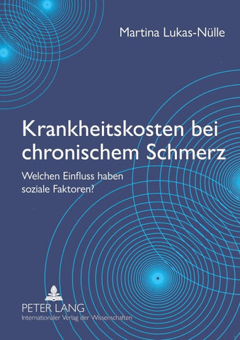 Krankheitskosten bei chronischem Schmerz