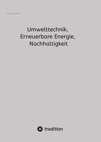 Umwelttechnik, Erneuerbare Energie, Nachhaltigkeit