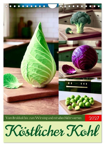 Köstlicher Kohl (Wandkalender 2027 DIN A4 hoch), CALVENDO Monatskalender