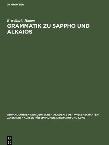 Grammatik zu Sappho und Alkaios