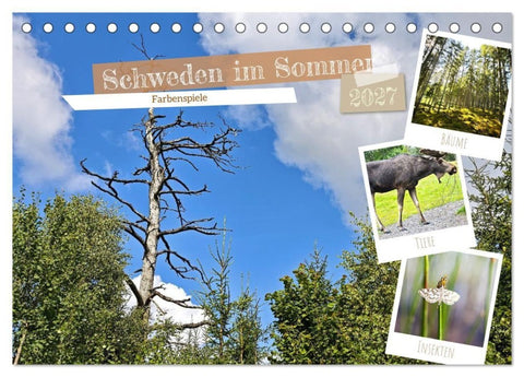 Schweden im Sommer (Tischkalender 2027 DIN A5 quer), CALVENDO Monatskalender