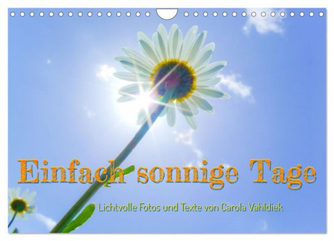 Einfach sonnige Tage (Wandkalender 2027 DIN A4 quer), CALVENDO Monatskalender