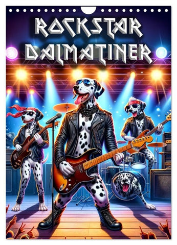 Rockstar Dalmatiner (Wandkalender 2027 DIN A4 hoch), CALVENDO Monatskalender