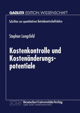 Kostenkontrolle und Kostenänderungspotentiale