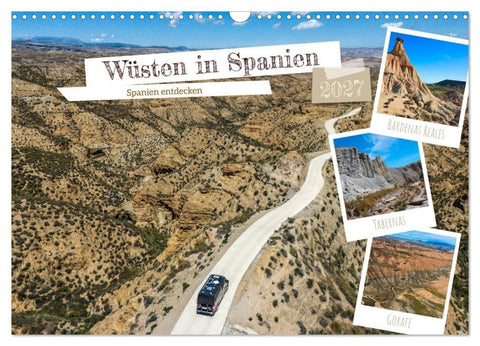 Wüsten in Spanien (Wandkalender 2027 DIN A3 quer), CALVENDO Monatskalender