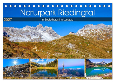Naturpark Riedingtal (Tischkalender 2027 DIN A5 quer), CALVENDO Monatskalender
