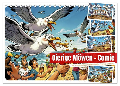 Gierige Möwen - Comic (Tischkalender 2027 DIN A5 quer), CALVENDO Monatskalender